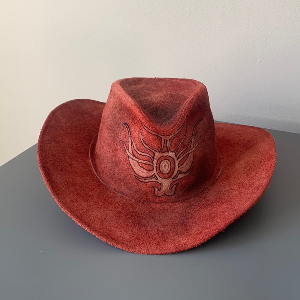 Red Suede Cowboy Hat